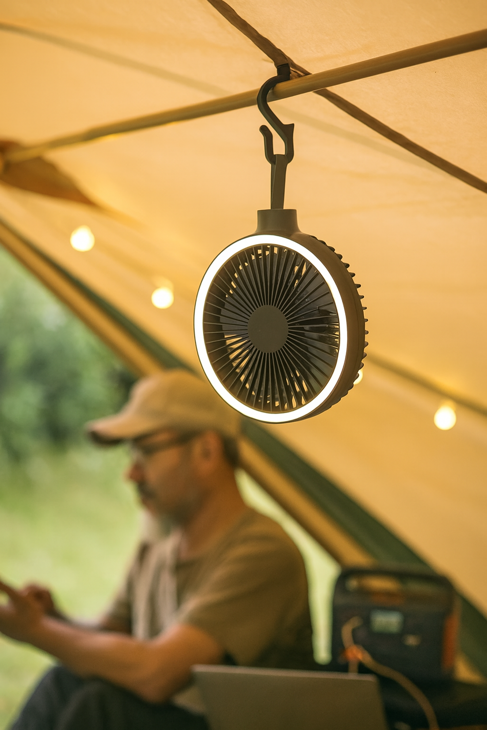 BreezeCore™ 3 in 1 Rechargeable Camping Fan