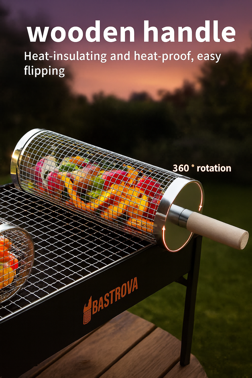 GrillOrb™ Rolling Basket Handle - Bastrova™