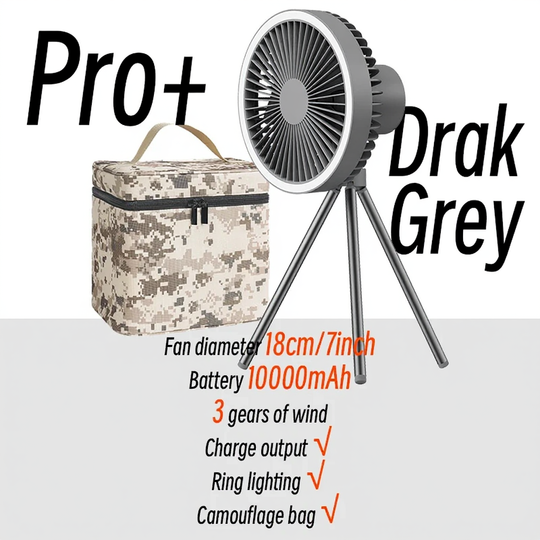 BreezeCore™ 3-in-1 Rechargeable Camping Fan