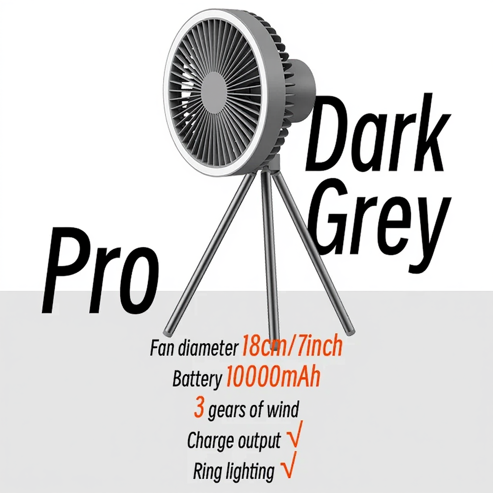 BreezeCore™ 3-in-1 Rechargeable Camping Fan