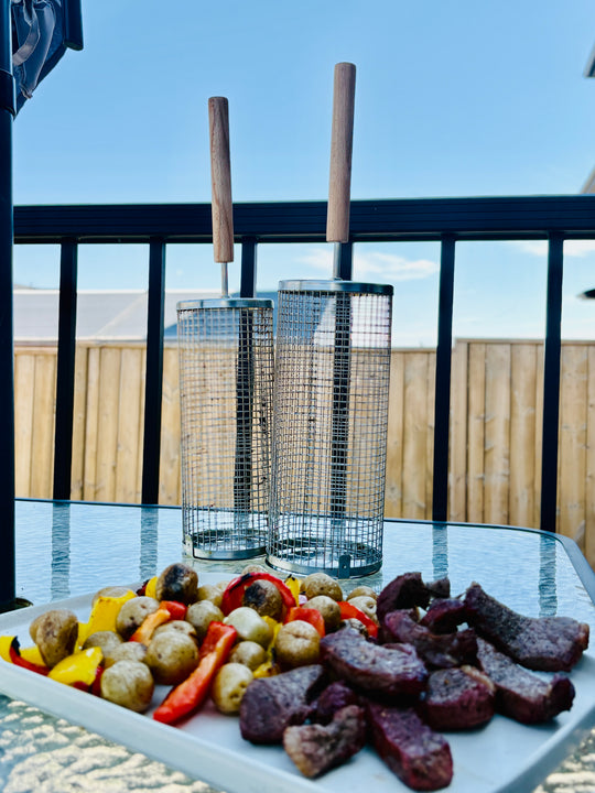 GrillOrb™ Rolling Basket, Buy TWO + FREE Grillfold™