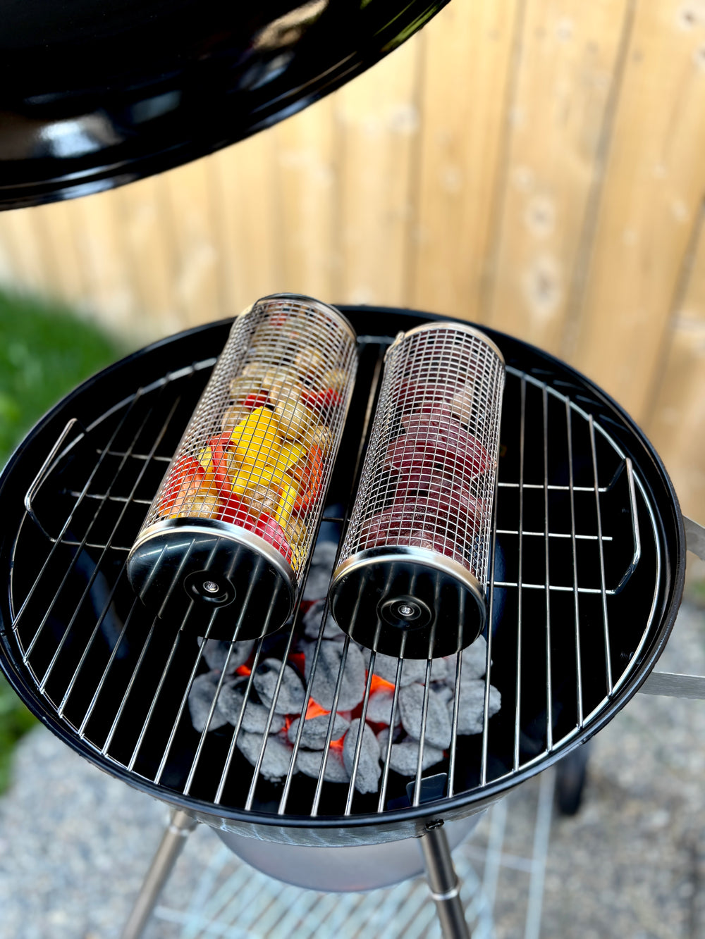 GrillOrb™ Rolling Basket, Buy TWO + FREE Grillfold™