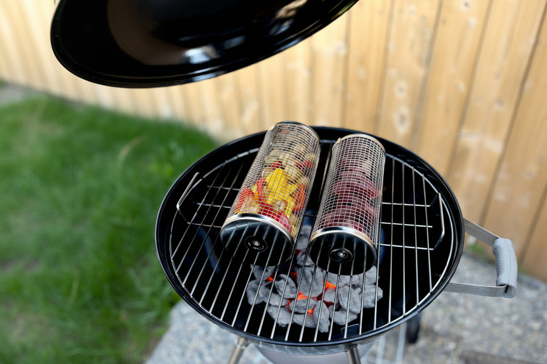 Grillorb™ | Stainless Steel Rolling Grill Basket