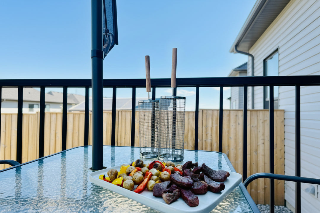 Grillorb™ | Stainless Steel Rolling Grill Basket