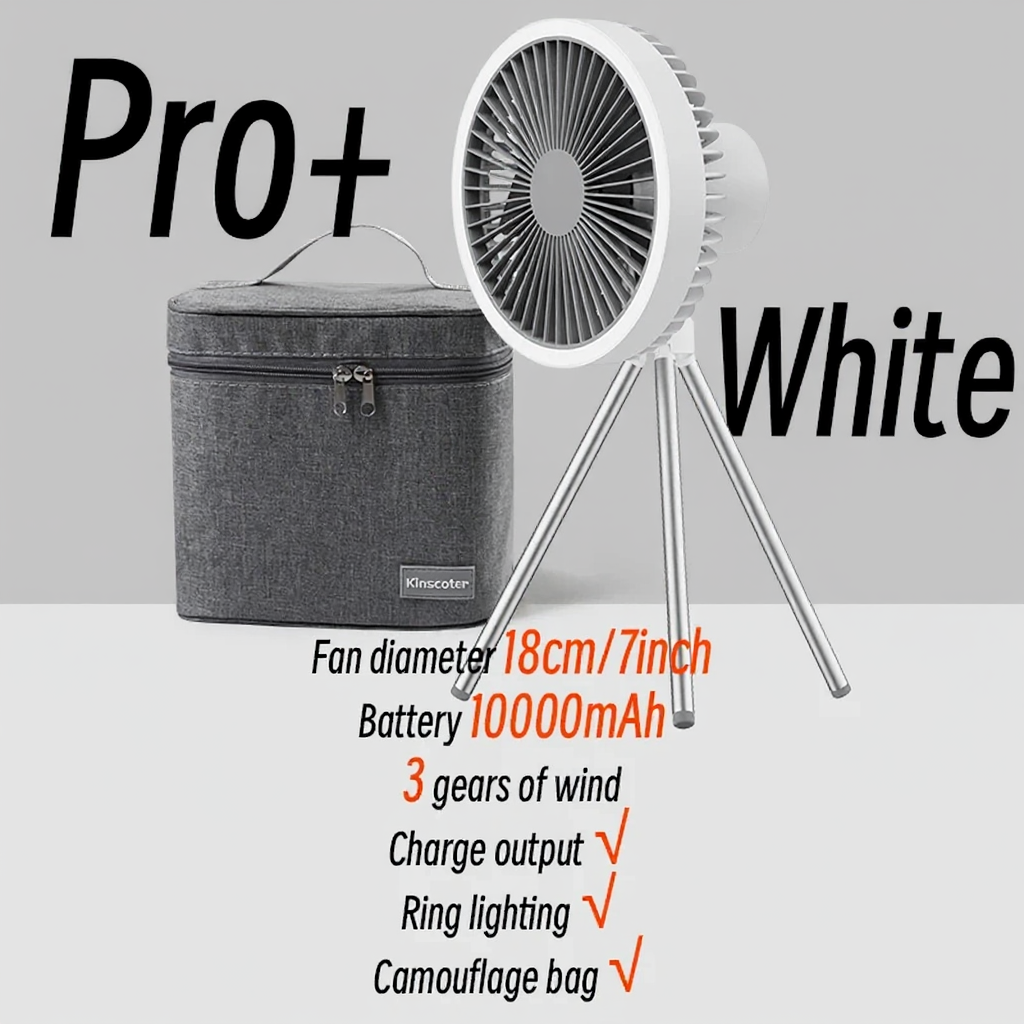 BreezeCore™ 3-in-1 Rechargeable Camping Fan