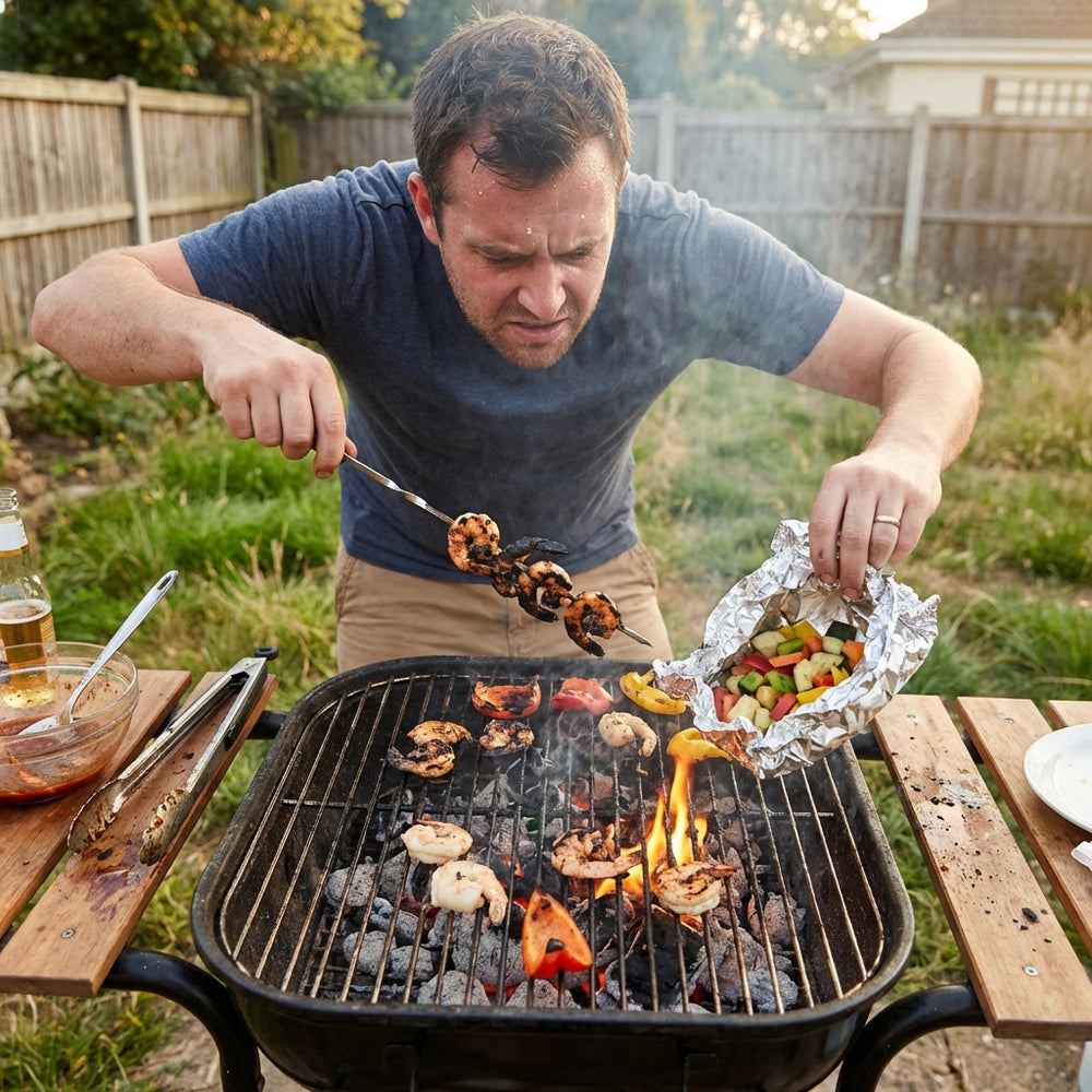 Grillorb™ | Stainless Steel Rolling Grill Basket