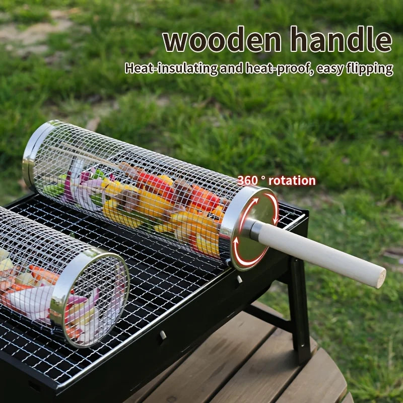 GrillOrb™ Rolling Basket, Buy TWO + FREE Grillfold™