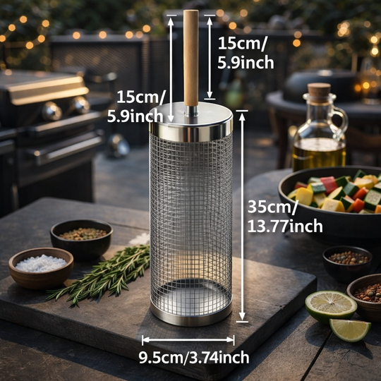 Grillorb™ | Stainless Steel Rolling Grill Basket