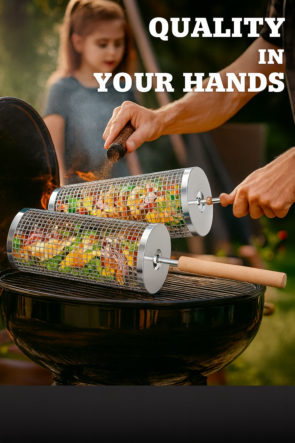 GrillOrb™ Rolling Basket Handle - Bastrova™