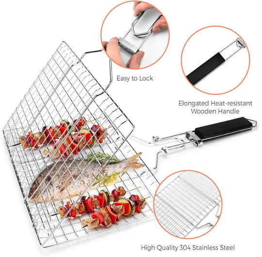 GrillMate™ Folding BBQ Basket - Bastrova™